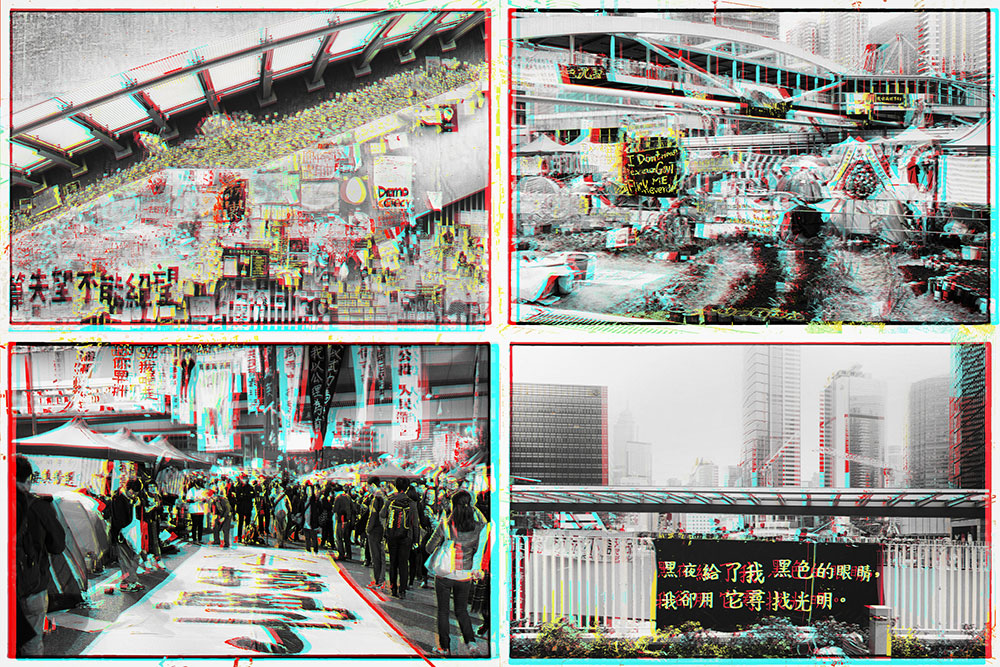 Fine art photo print Uncategorized HongKong Umbrella Movement 2014 - Post-it, Slogans and Grafitti