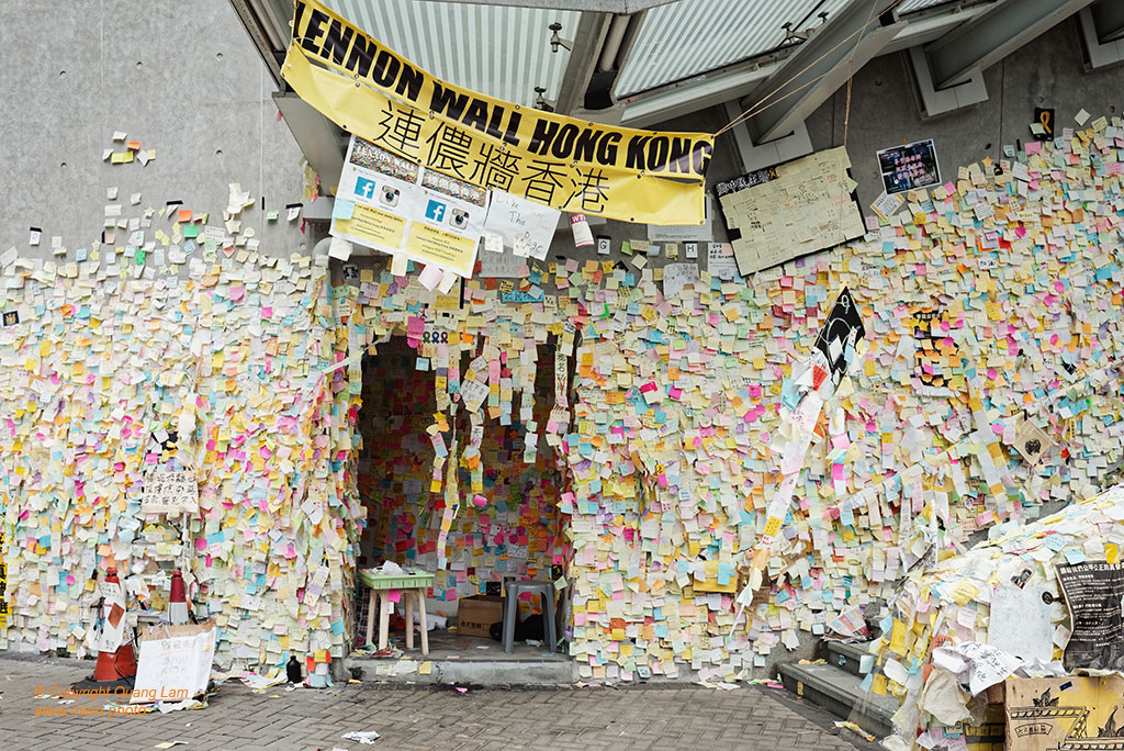 Fine art photo print Uncategorized Hong Kong - Umbrella Protestation Wall