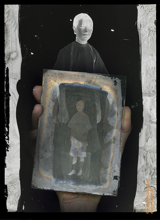 Fine art photo print Beyond Photography Souls Migration - Negative Portrait of a Girl