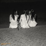Fine art photo print Black and White 3 Graces in Ao Dai